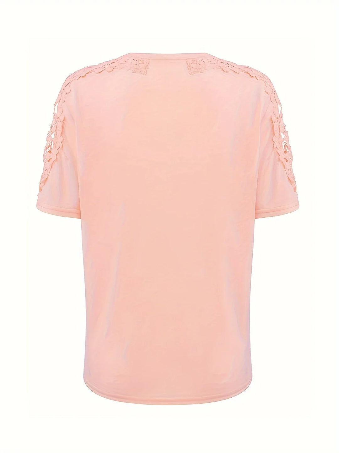 Ancuta - Elegant Summer Short Sleeve T Shirt With Lace