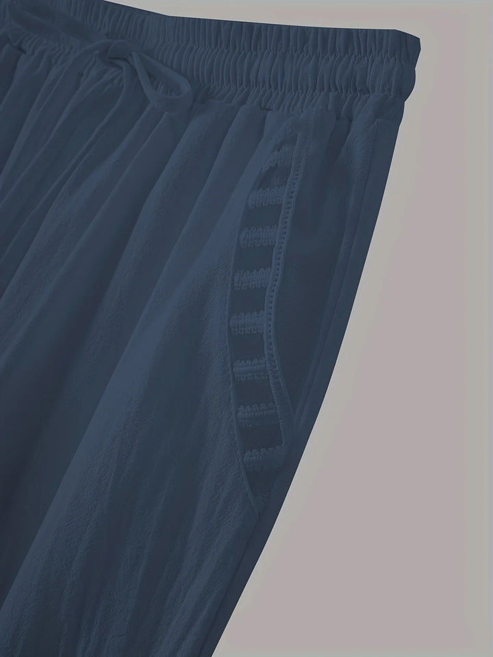 Tracey - Contrast Trim Cropped Pants