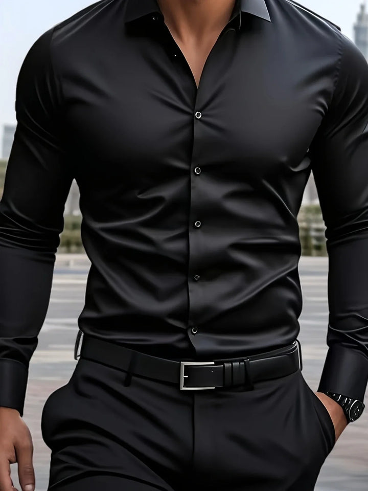 Byron - Elegant Long Sleeve Shirt With Button