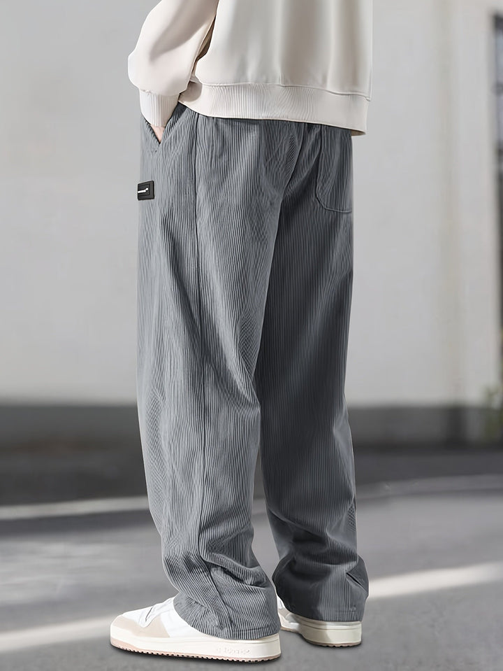 Asher - Straight Leg Pants With Drawstring Waist