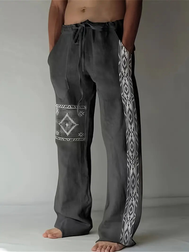 Daniil - Ethnic Style Pants With Pockets