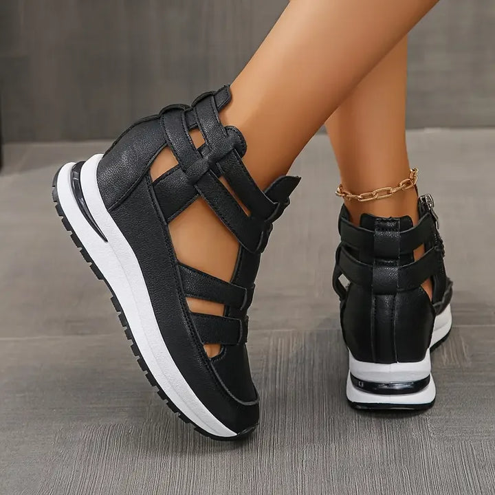 Souad - Stylish Lightweight Wedge Sandal With Side Zipper