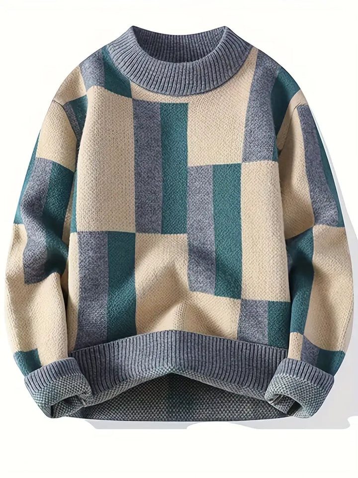 Tyrone - Geometric Pattern Knitted Sweater