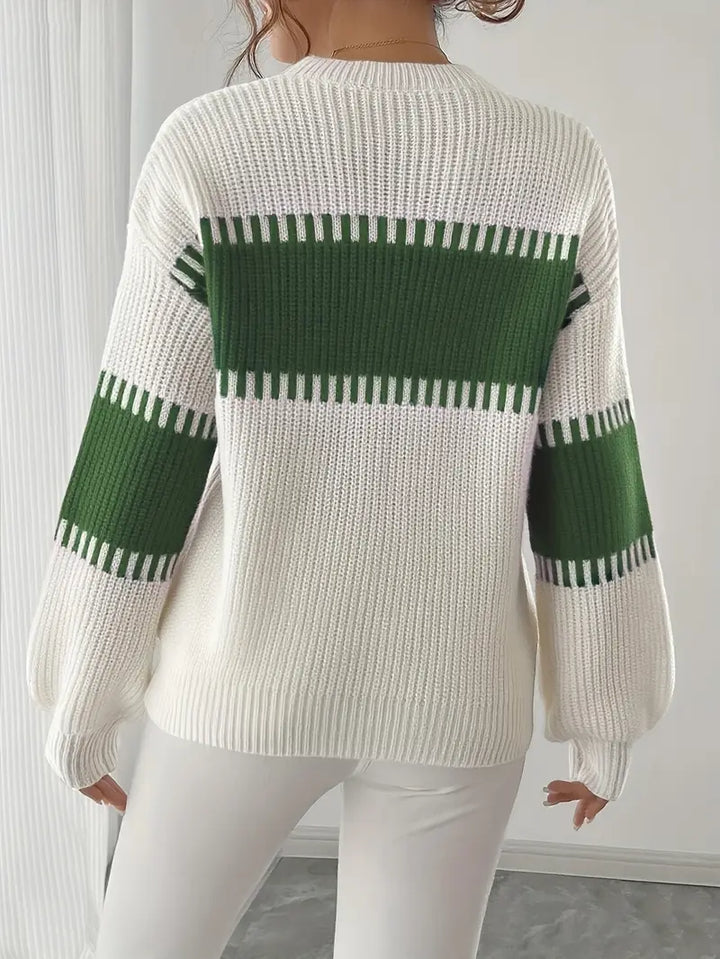Gyneth - Long Sleeve Sweater With Round Neck