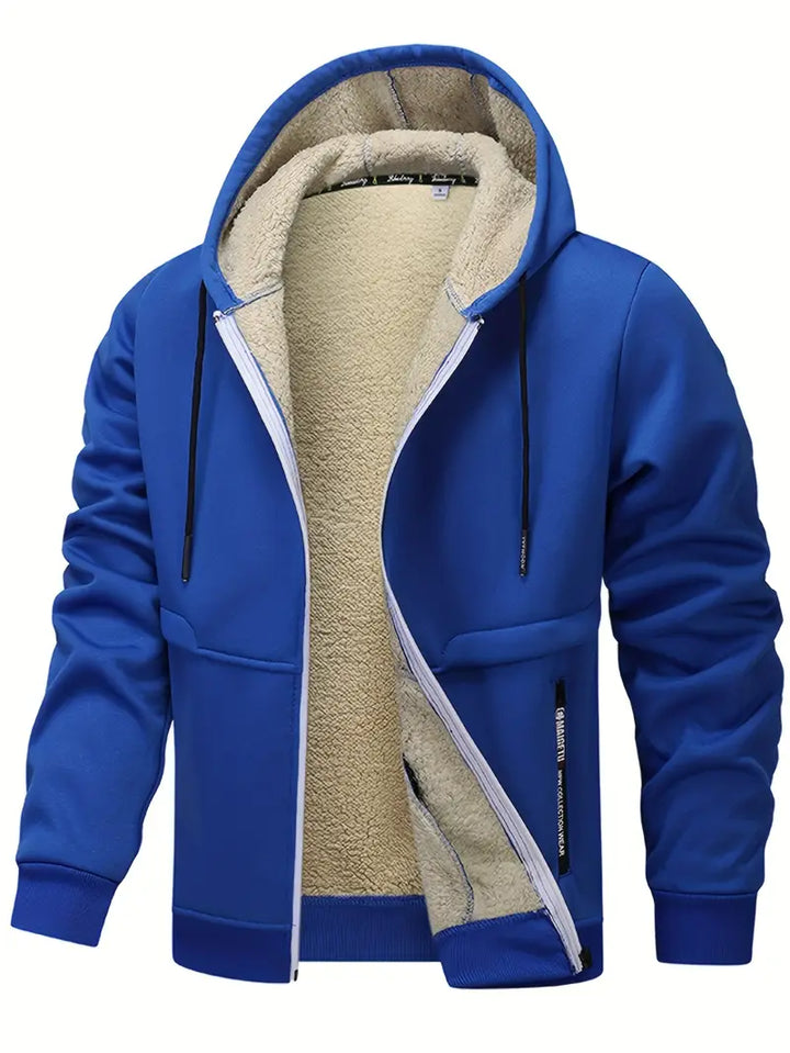 Helge - Casual Long Sleeve Zip-Up Hoodie