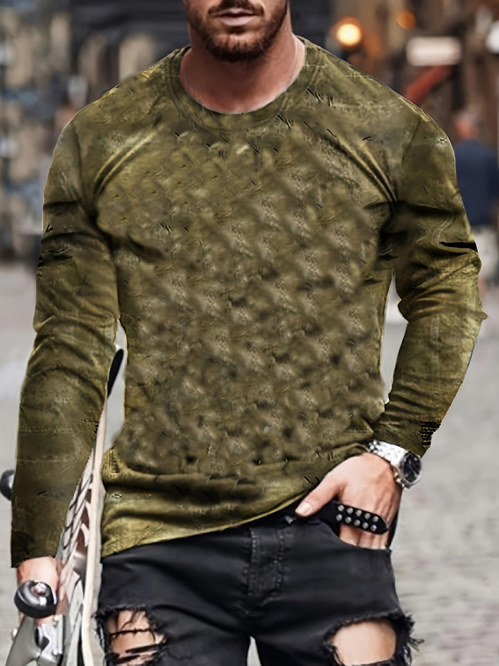 Calvin - Long Sleeve T-Shirt With Blocks Pattern