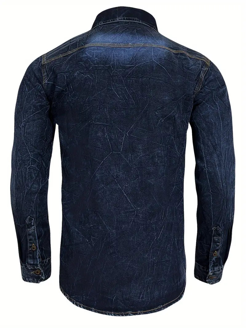 Angelo - Denim Shirt with Front Button Pockets