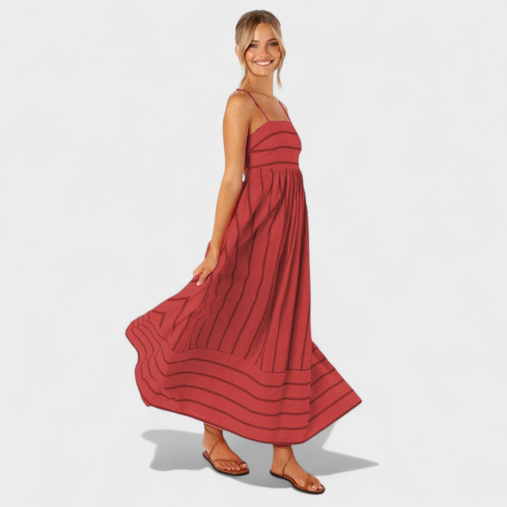 Lucille - Striped Print Maxi Dress