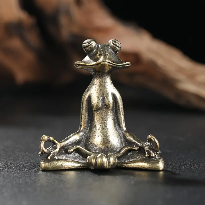 Meditoad - Elegant Metal Frog Incense Holder