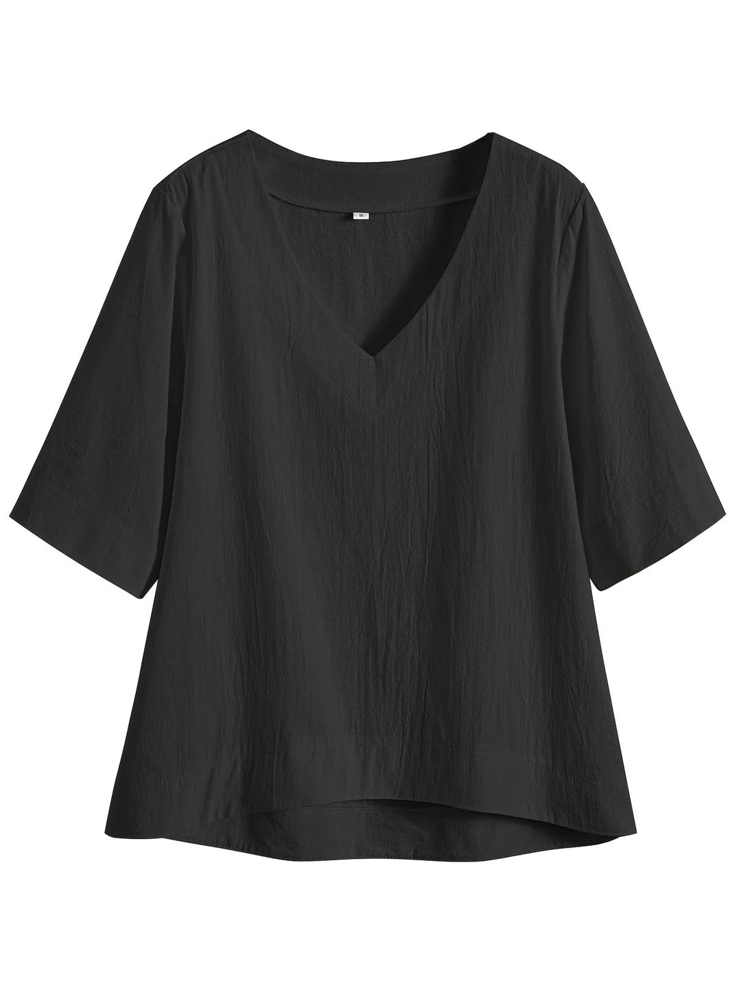 Mattea - Casual Loose Fitting Top With V Neck