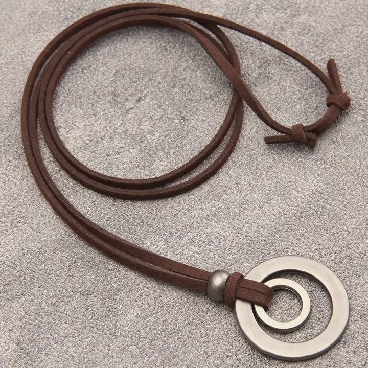 UnityRings - Double Circle Pendant Unisex Necklace