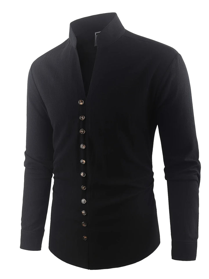 Shayne - Lightweight Cotton Linen Long Sleeve Shirt