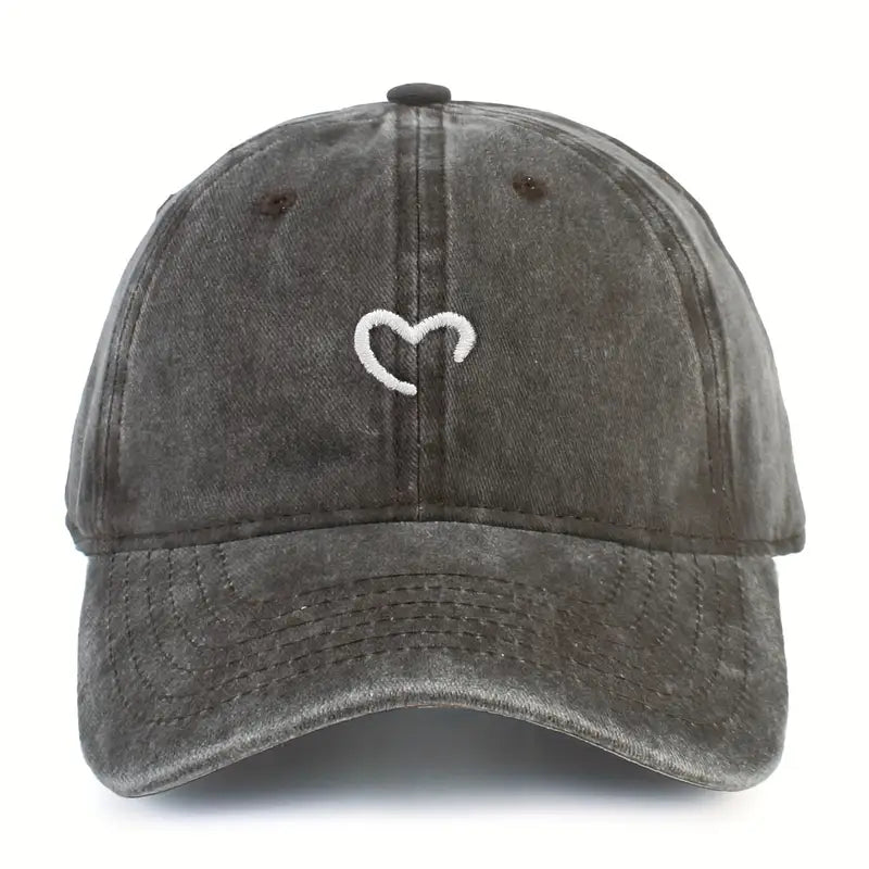 Marlia - Embroidered Heart Stitched Cap