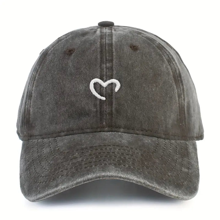 Marlia - Embroidered Heart Stitched Cap