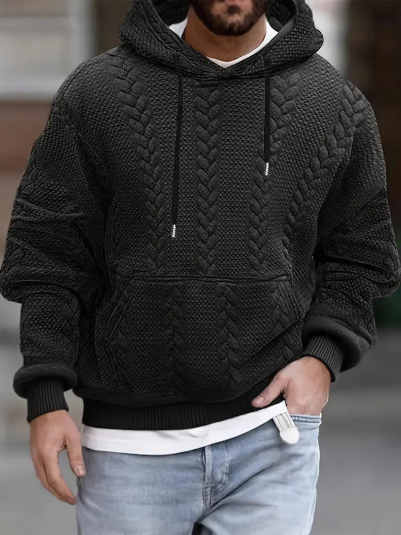Connolly - Casual Knitted Hooded Sweater With Front Pocket