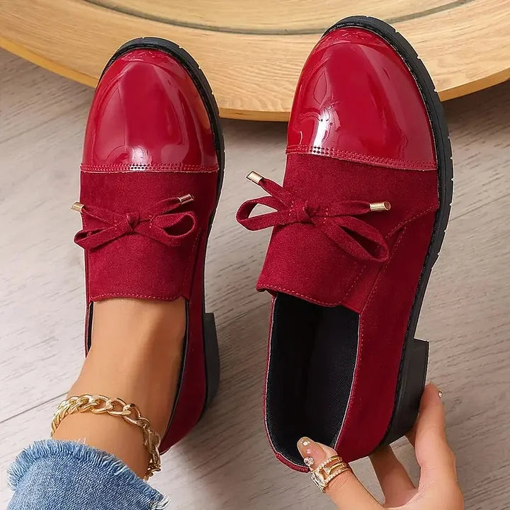 Marvina - Elegant Bow Accent Round Toe Loafer