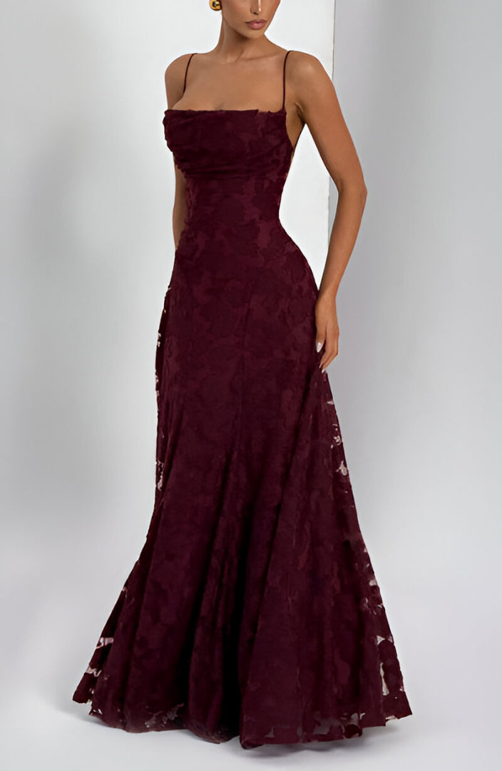 Alona - Elegant Lace Corset Maxi Dress