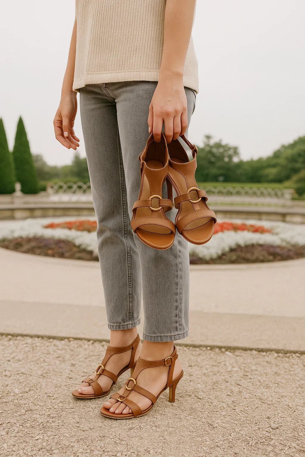 Terese - High Heel Sandals with Buckle Strap