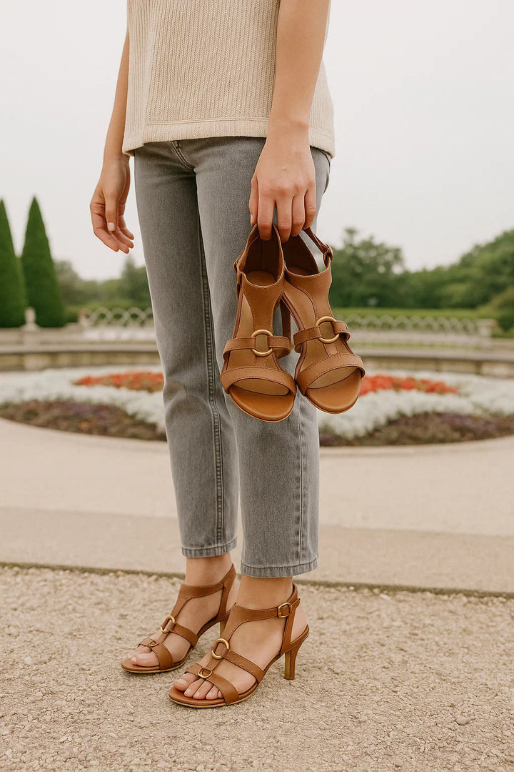 Terese - High Heel Sandals with Buckle Strap