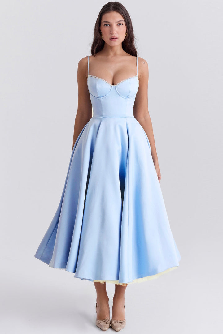 Arestina - Fashionable Tulle Midi Dress