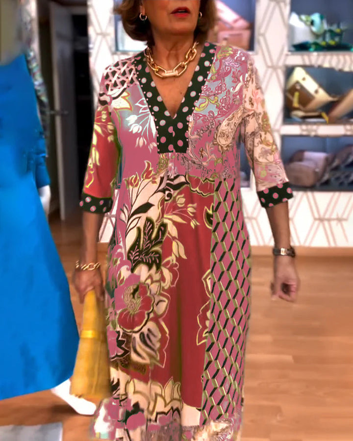 Charmaine - Elegant Summer Dress With V-Neck