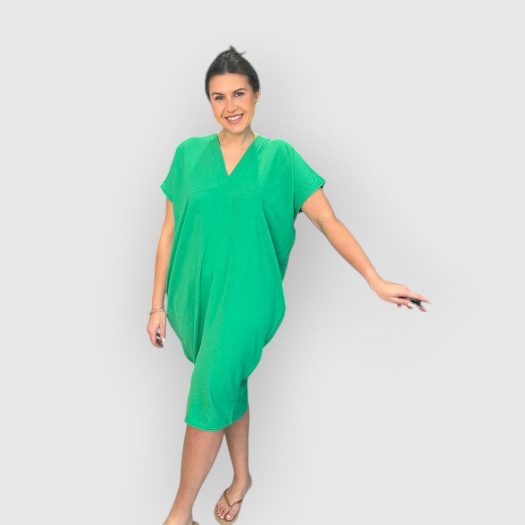 Aveline - Short Sleeve Midi Dress