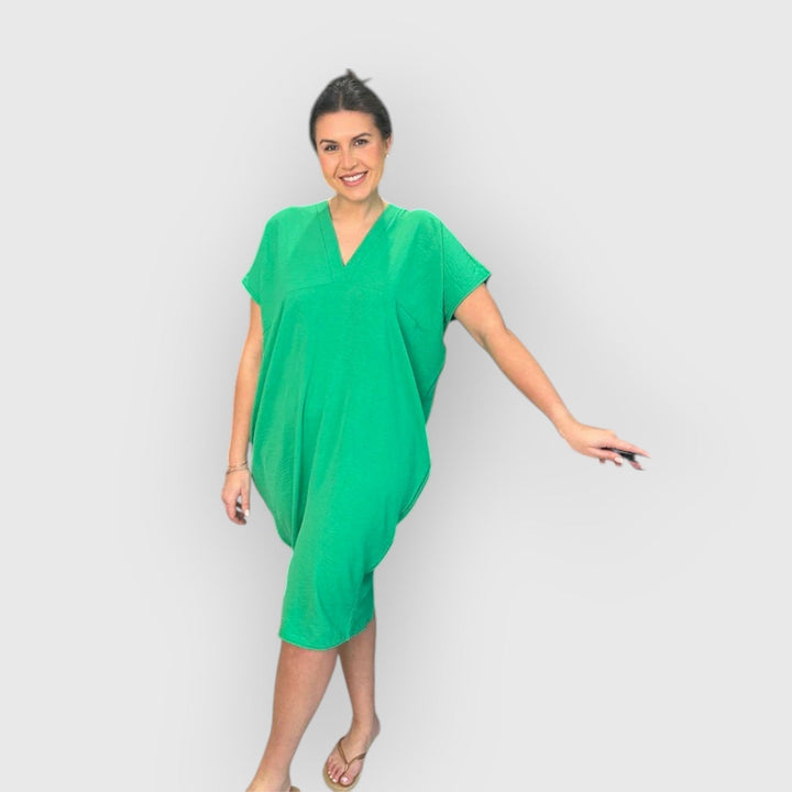 Aveline - Short Sleeve Midi Dress