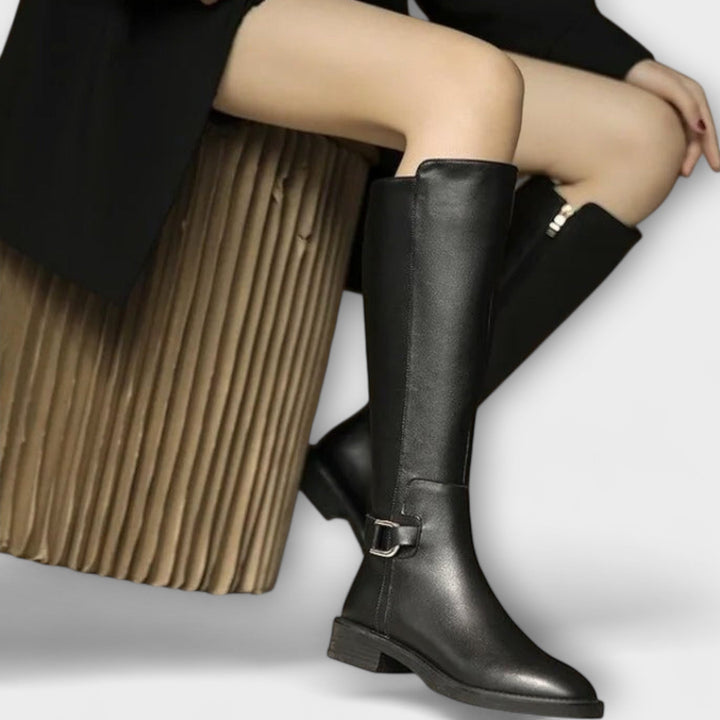 Hilmira - Leather Knee-High Boot