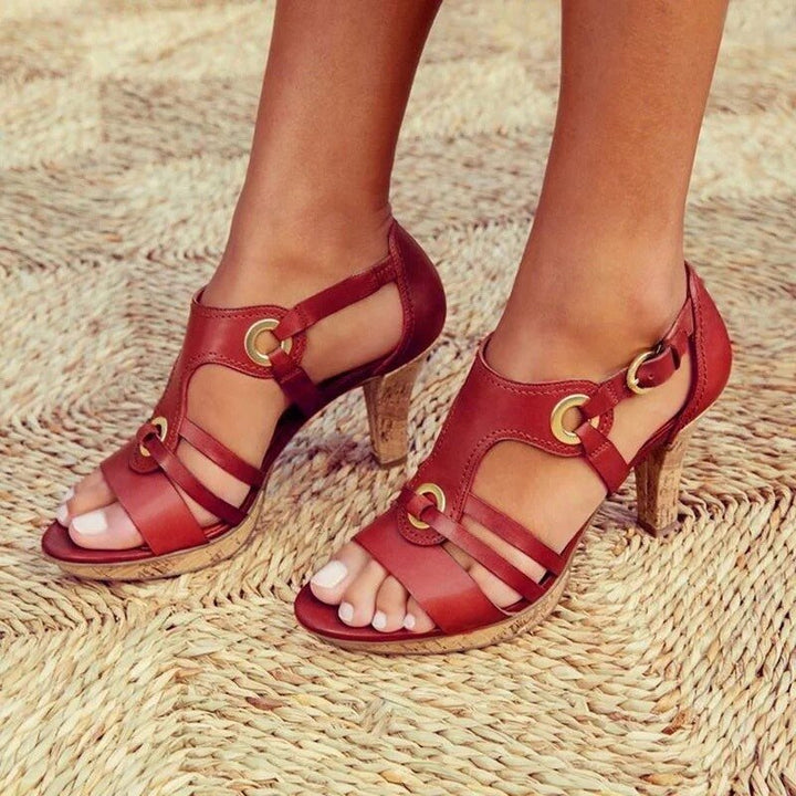 Terese - High Heel Sandals with Buckle Strap