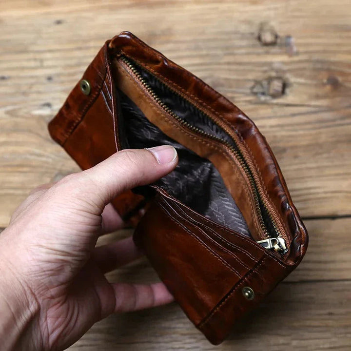 TruePouch - Leather Wallet With Zipper