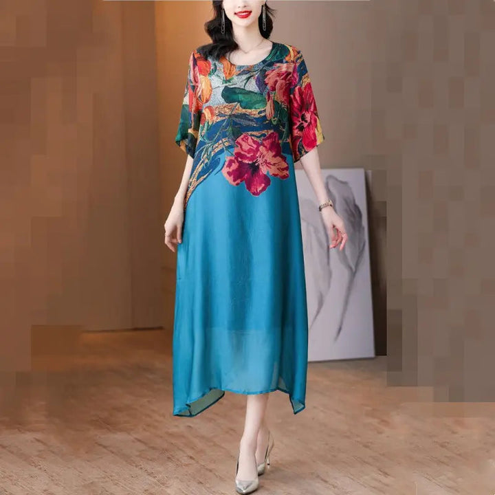 Debby - Elegant Floral Print Dress
