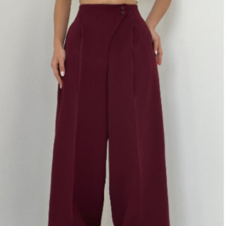Mariani - Fashionable Wide Leg Trouser