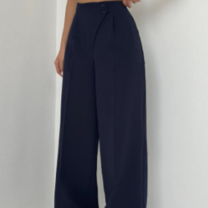 Mariani - Fashionable Wide Leg Trouser