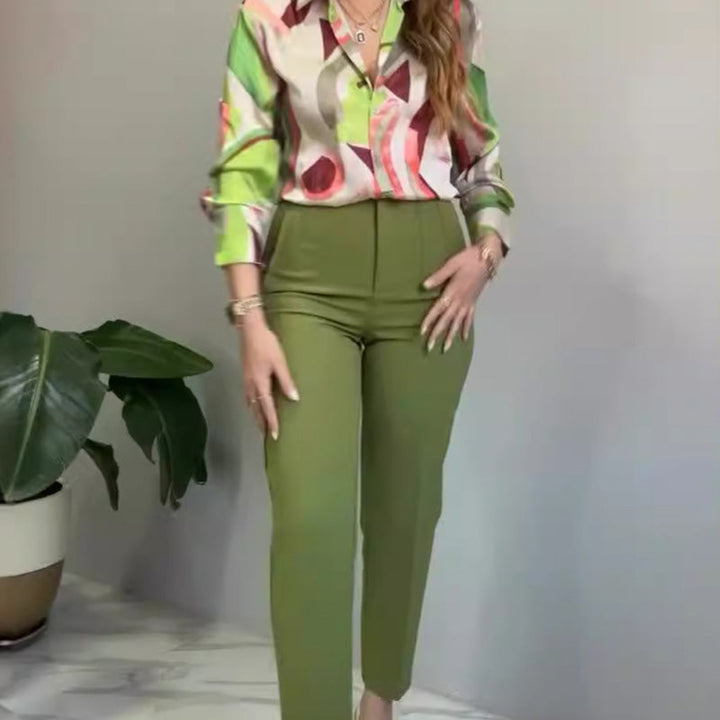 Enid - Casual Printed Shirt And Pants