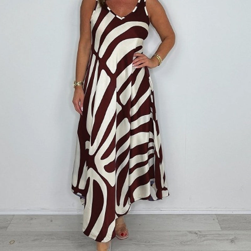 Rodica - Elegant Sleeveless Maxi Dress With V Neck
