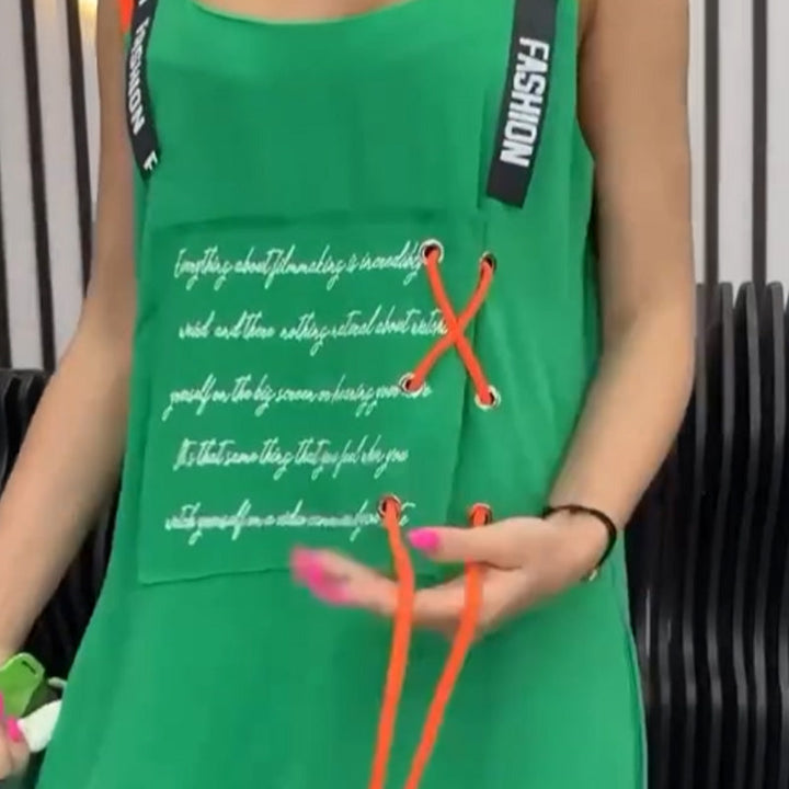 Wafia - Casual Sleeveless Printed Dress