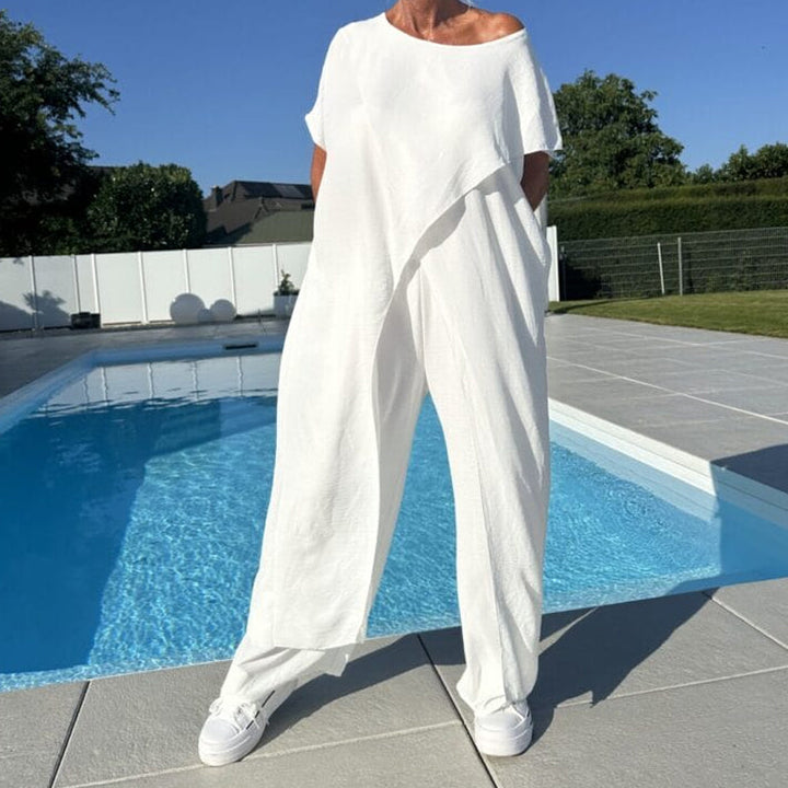 Shelagh - Off Shoulder Top And Pant Set