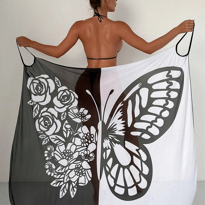 Melora - Butterfly Print Swimsuit Cover-up
