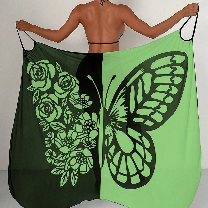 Melora - Butterfly Print Swimsuit Cover-up