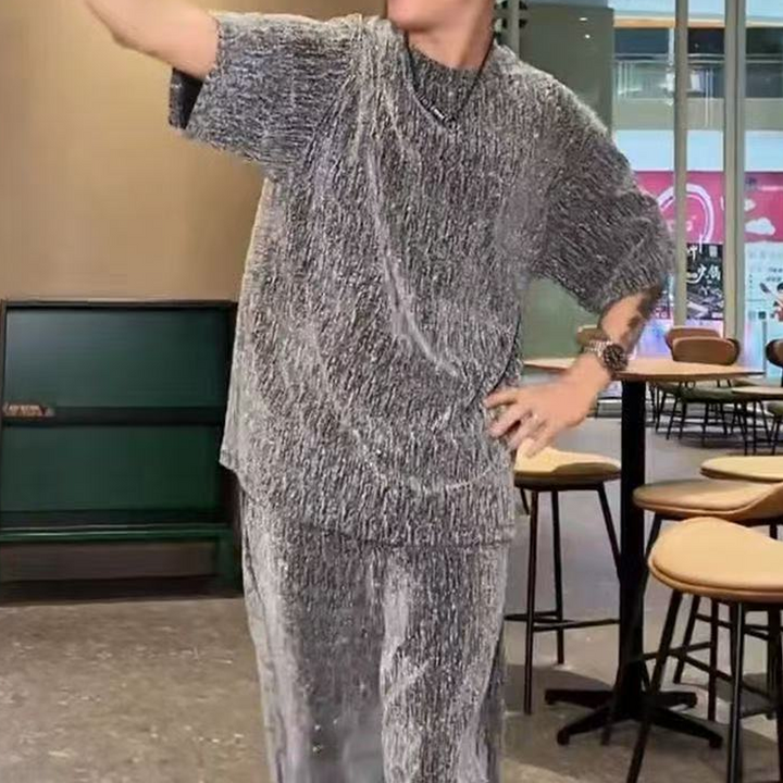 Solomon - Short Sleeve Two Piece Set