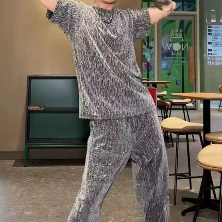 Solomon - Short Sleeve Two Piece Set