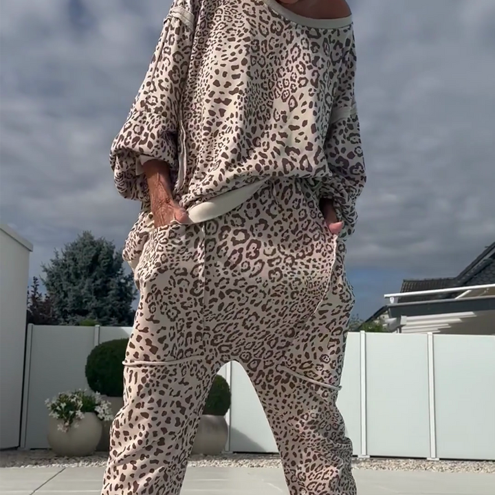 Leenora - Leopard Print Two Piece Set