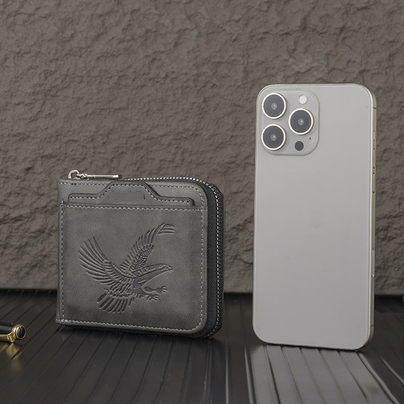 Shawn - Luxury Wallet with Eagle Embossing