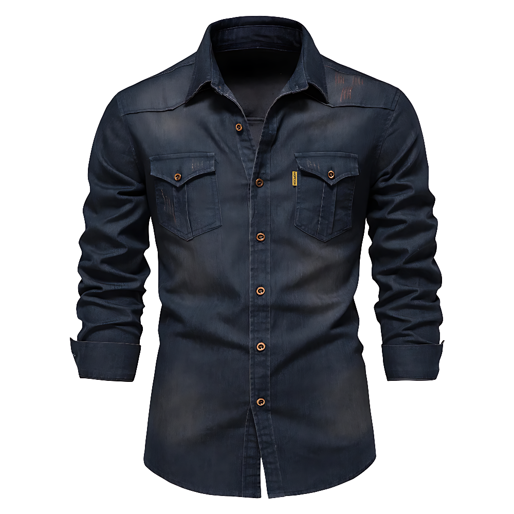 Nathanial - Cotton Denim Shirt